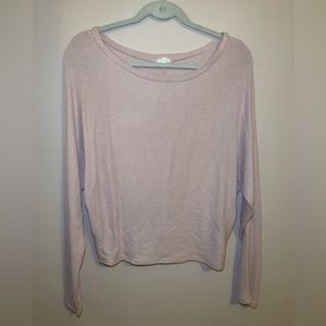 GARAGE Off the shoulder pink cotton sweater size XS